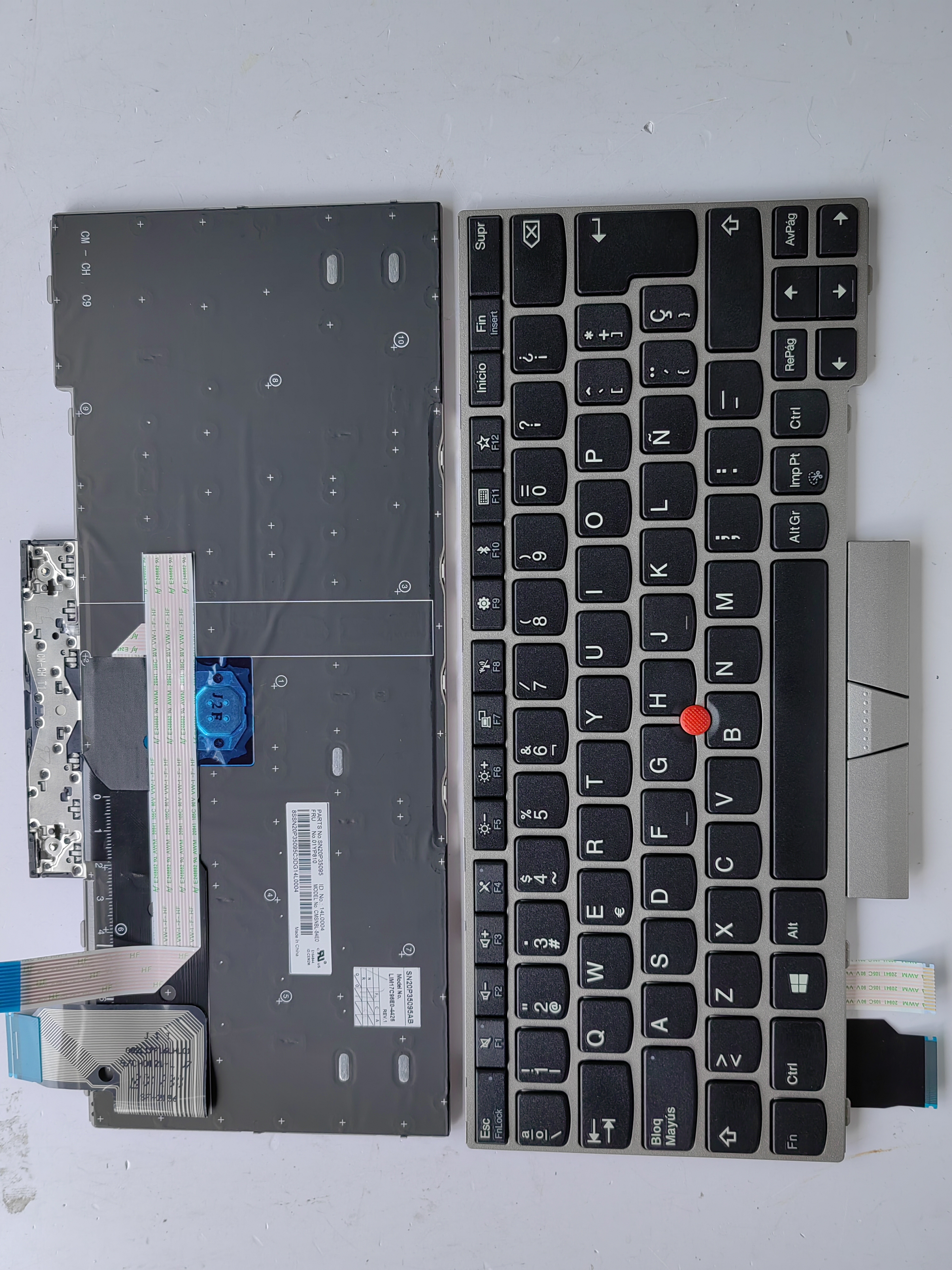 Picture of New Replacement Laptop Keyboard For IBM X280/A285/X390/X395/L13 SILVER FRAME BLACK With Point (OEM) SP Layout